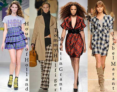 Tendencia en ropa a cuadros