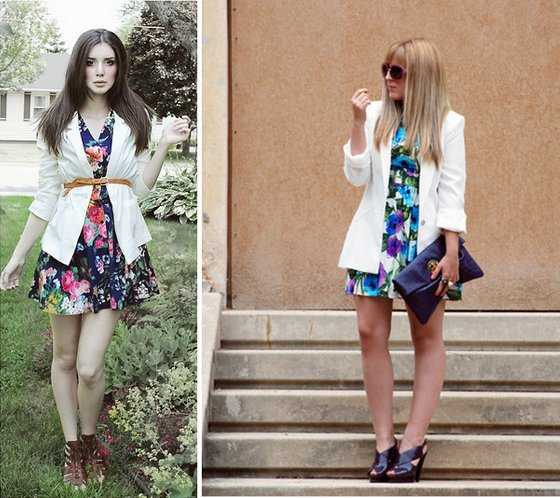 blazer-blanco-vestido-floral